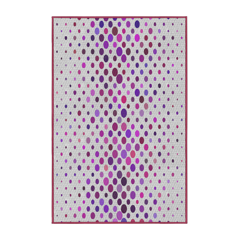 Tapis rose à motif rose/mehroon light, Rectangle 2 pi x 5 pi