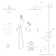 10" Wall Mounted Rainfall Shower Head and Handheld Shower Faucet and System with Rough-in Valve