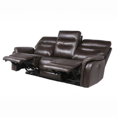 Sarabella 84'' Genuine Leather Power Reclining Sofa