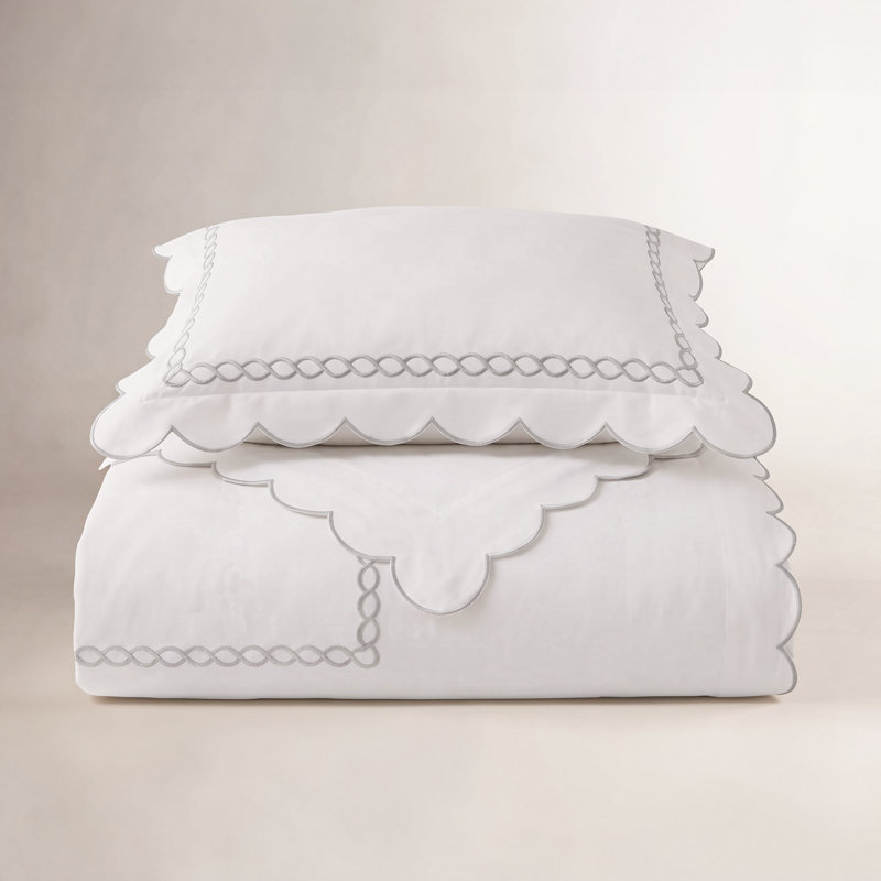 Rei DUVET SET, White, King Duvet Cover + 2 King Shams
