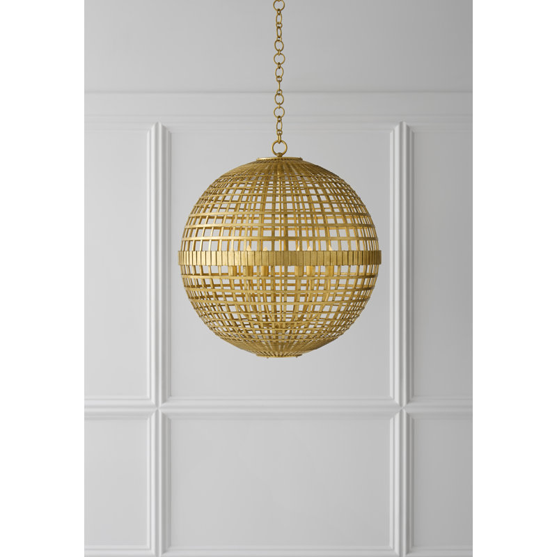 AERIN Mill Large Globe Lantern, Gold
