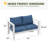 Aluminum Loveseat With Cushion-106035406-106035407