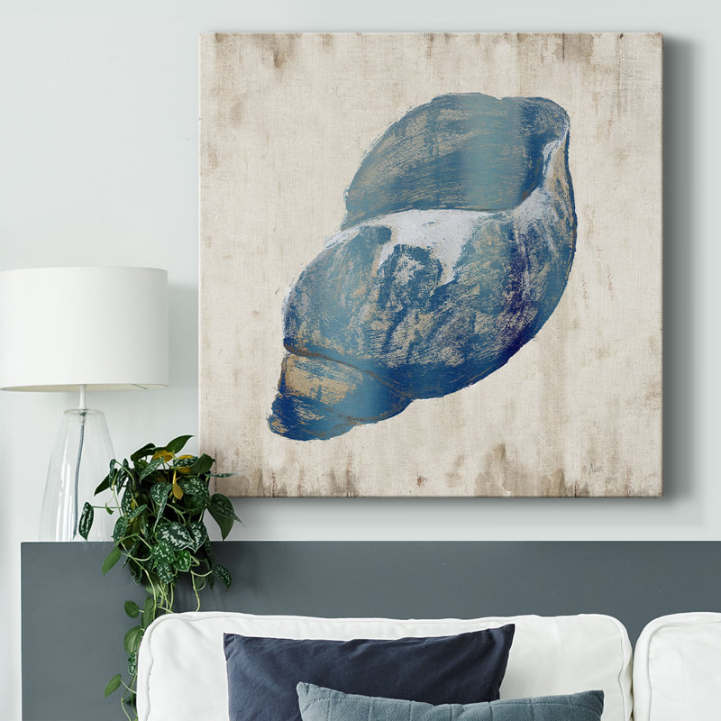 «Blue Shell IV» sur toile, H 40 po x l 40 po x P 1,5 po
