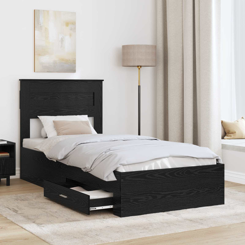 Bed, Single (3'), Black Oak