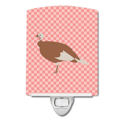 Jersey Buff Turkey Hen Check Ceramic Night Light