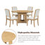 Ensemble de table de salle à manger extensible en bois massif 5 pièces 5 pièces-890596954-890596956