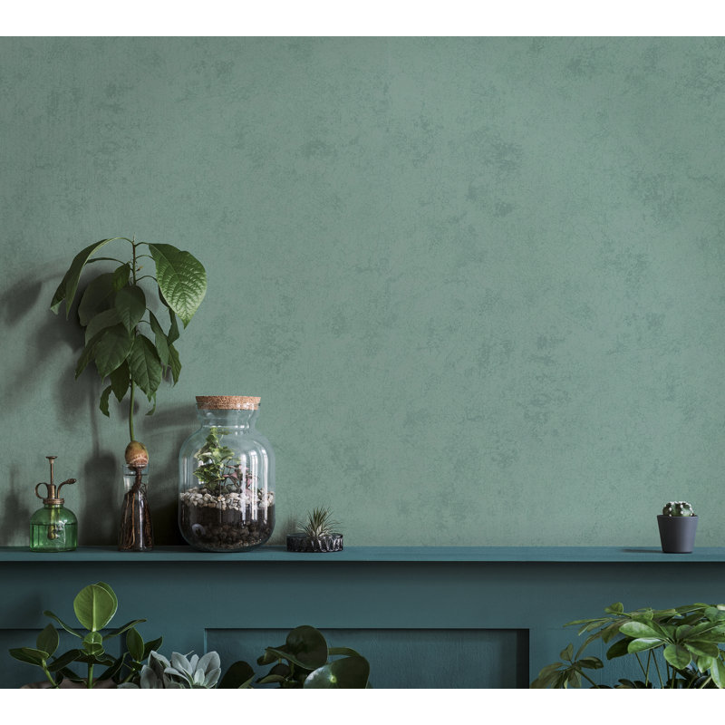Galerie Terra Plaster Effect Eco Clay Wallpaper, Green
