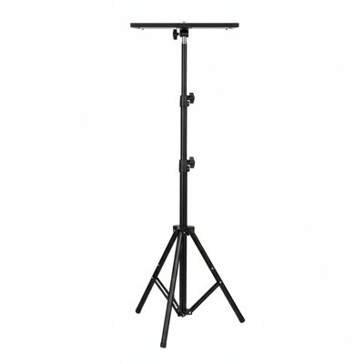 Versatile Projector Stand With Tray – Mobile Laptop Holder, Collapsible Tripod For Table & Floor Use, Durable Iron Construction, Compact & Easy To Store, Three-legged Base