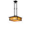 Luminaire suspendu rectangulaire 3 lumières lanternes