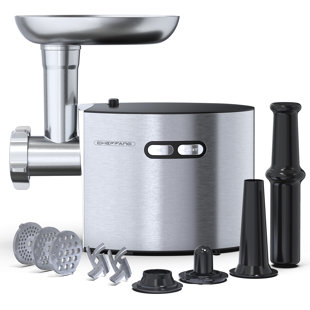 CHEFFANO Meat Grinder, 2600W Max Stainless Steel Meat Grinder Electric, ETL Approved Heavy Duty Meat Mincer Machine with 2 Blades, 3 Plates, Sausage Stuffer Tube & Kubbe Kit for Home Kitchen Use