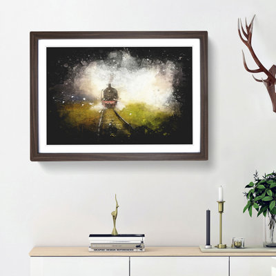 Steam Train Upon The Tracks - Picture Frame Graphic Art