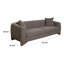 Canapé Resy, 91 po, 2 coussins décoratifs, polyester texturé brun caramel