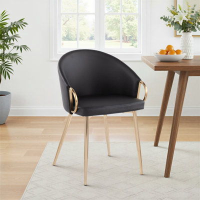 Josie 19.25'' H Faux Leather Upholstered Armchair