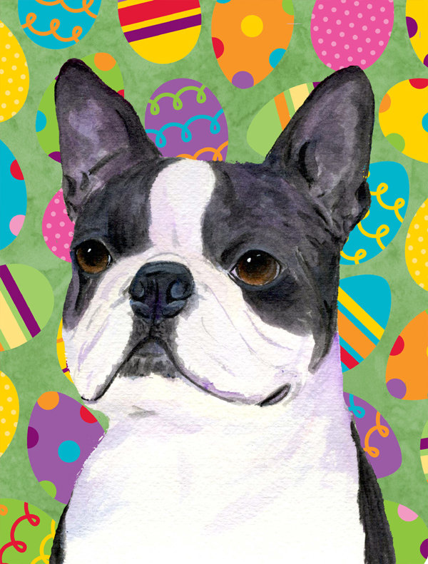 Drapeau de jardin Atara, Boston terrier 2