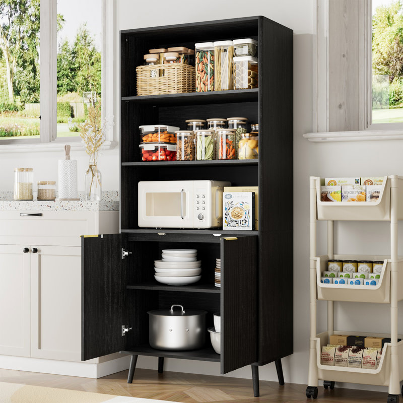 70.9 Kitchen Pantry, Black