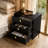 3-Drawer Modern Nightstand With Metal Legs-2079263307