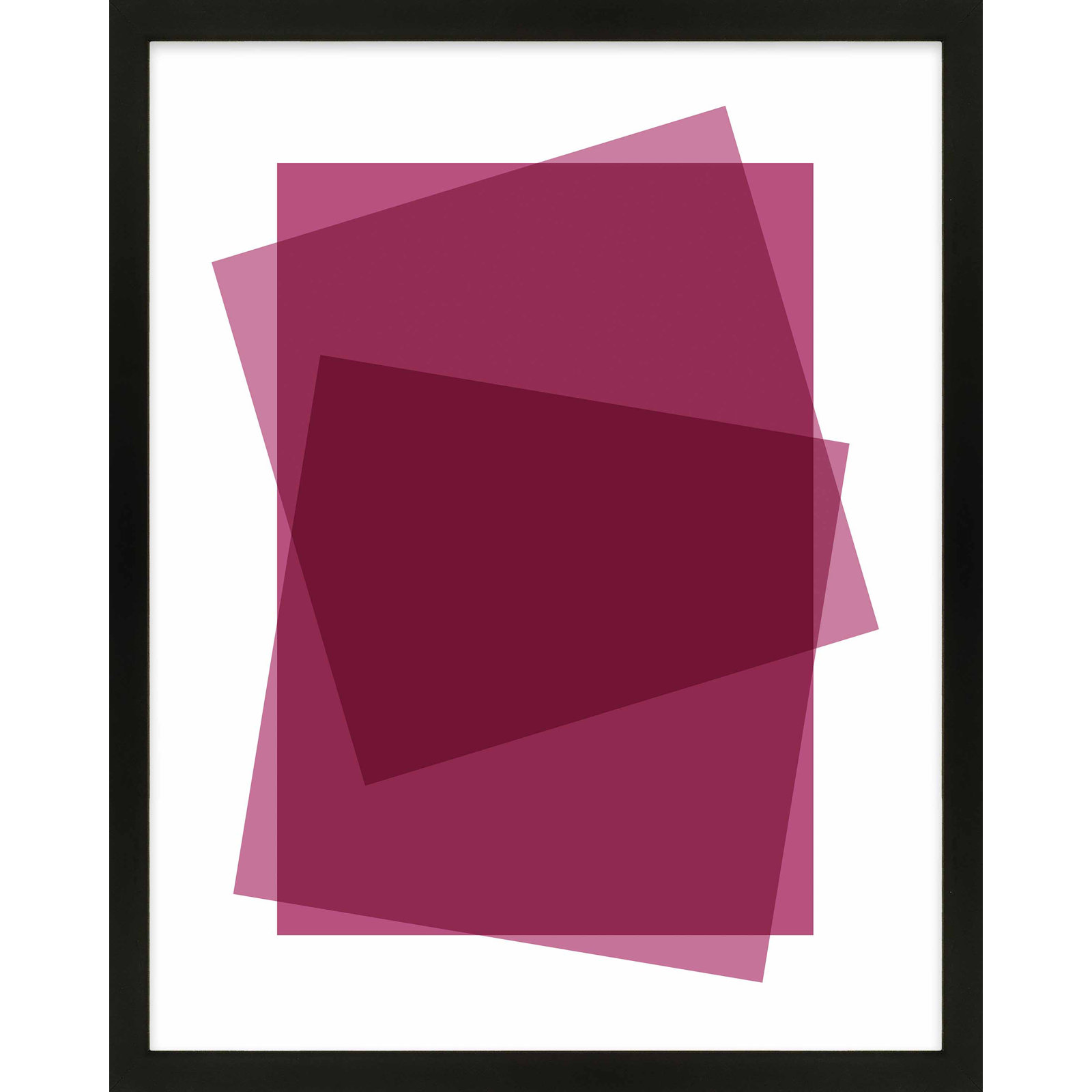 Claret Kami by Jacques Pilon, Black Framed Paper, 38" H x 30" W