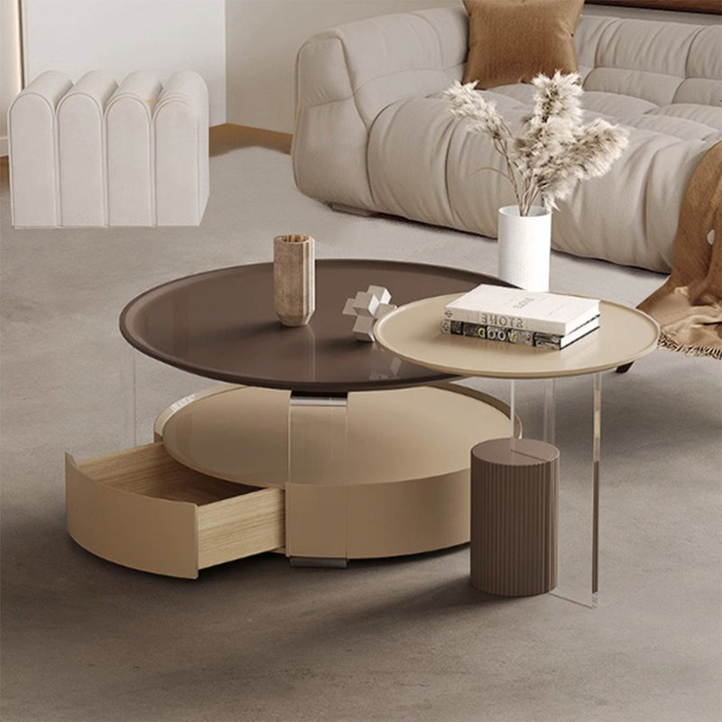 Cream style acrylic simple coffee table