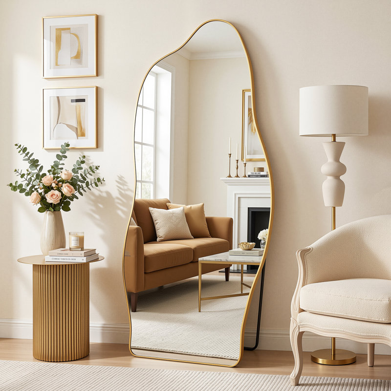 Dreamy Cloud Full-Length Mirror, Gold, 76" x 36"