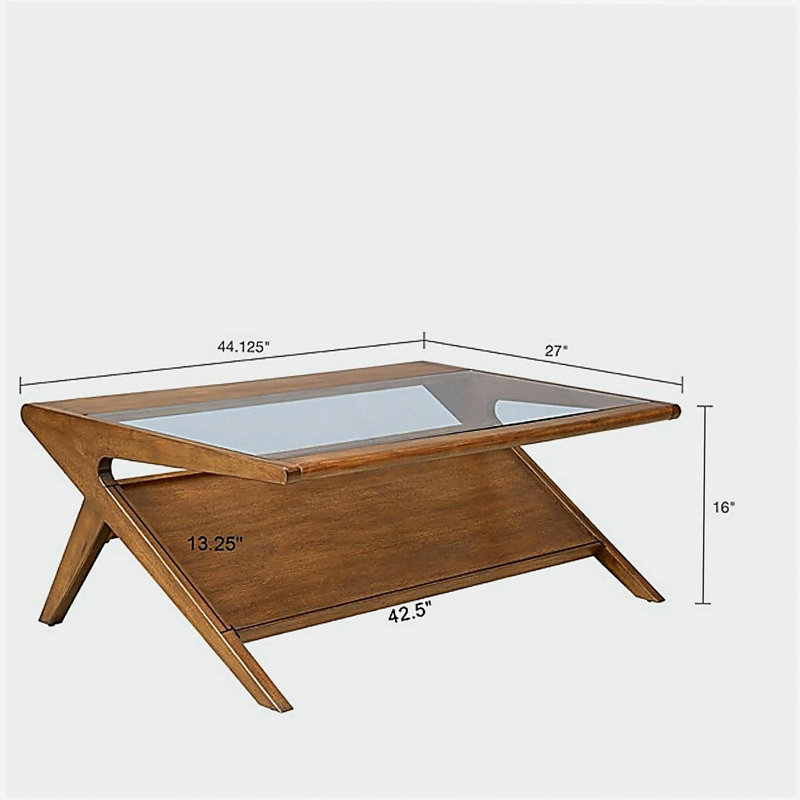 Rocket coffee table with tempered glass