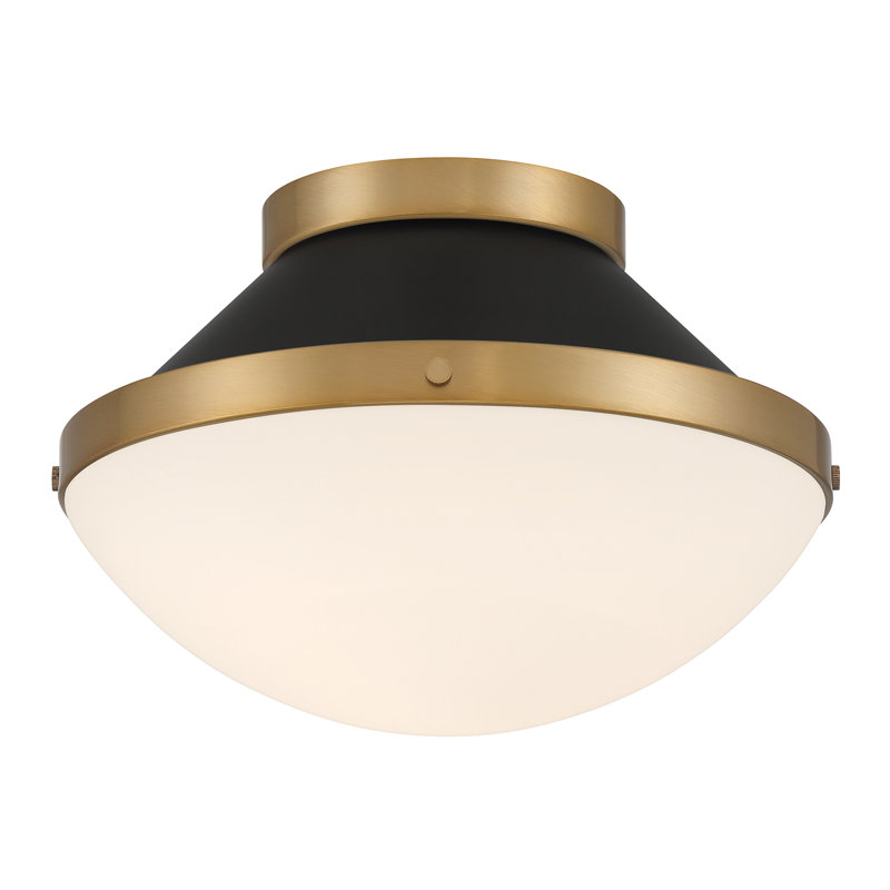 Bolderberg 1 Light Vibrant Flush Mount, Matte Black
