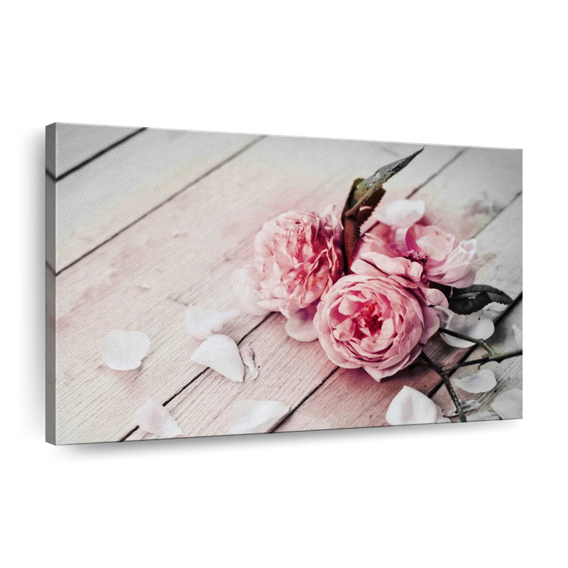 " Lovely Pink Roses " by Pink Sherbet Photography, 20" H x 30" W x 1.25" D