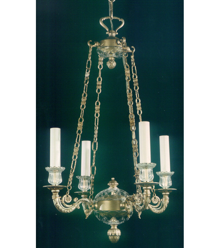 Cowie 4 - Light Candle Style Chandelier, Antique Silver
