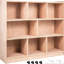 Armoire de rangement à 8 sections pour la classe, tablettes de contreplaqué de 36 pouces de hauteur avec rangement pour enfants d'âge préscolaire et livres