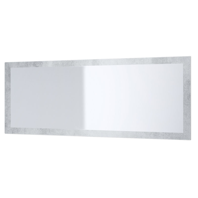 Comptche Engineered Wood Flat Wall Mirror, Oxide Concrete Effect, 139cm H x 55cm W