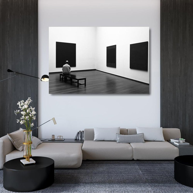 «Red Barrel Studio® Lionse», galerie d'art sur toile tendue: Enjoying Rothko, H 33 po x l 48 po
