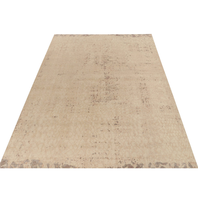Distressed Homage Wool Abstract Area Rug, Rectangle 10' x 14'