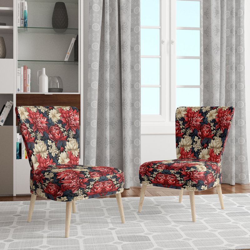 Fauteuil d'appoint Mystic Red Damask Whispers
