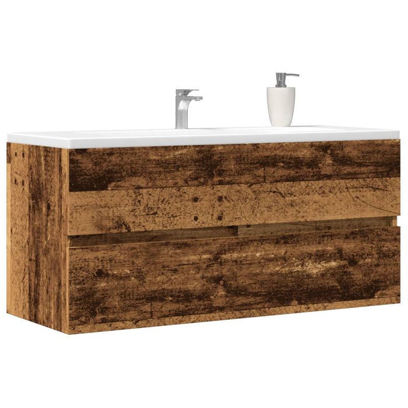 Hadi 100cm Bathroom Vanity Base Only, Old Wood