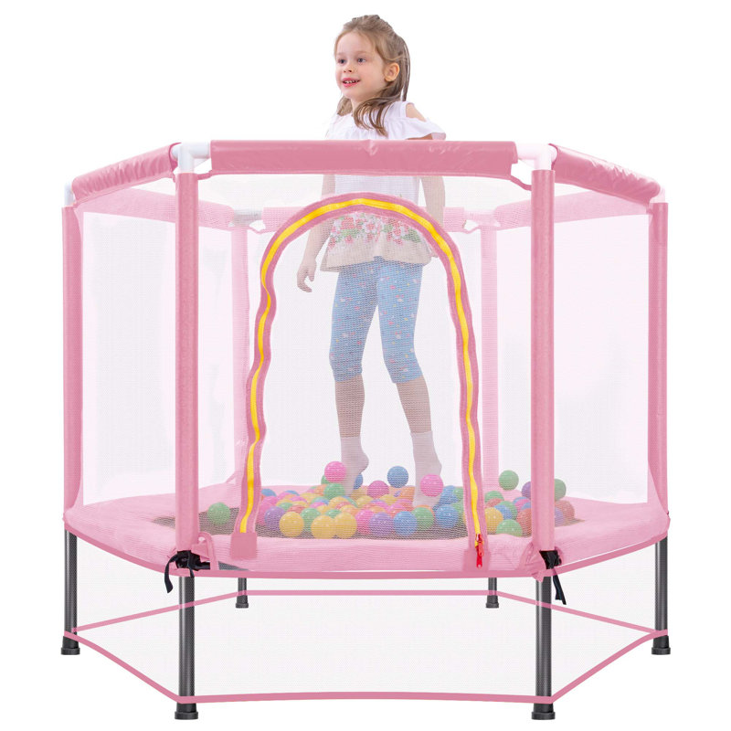 Trampoline polyvalent pour tout-petits et amusant, idéal pour tous les âges, Rose