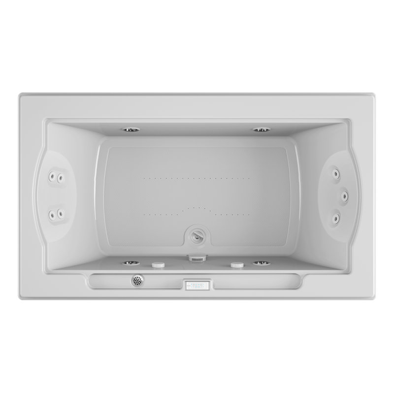 Fuzion® 72" x 42" Drop In/Undermount Combination Bathtub, White