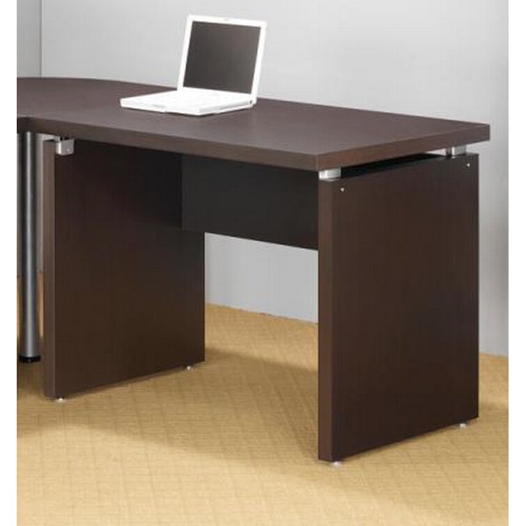 Haoming Aluminum Rectangular Writing Desk Office Set Williston Forge Color: Brown