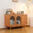 Adjustable Glass Door Buffet Table