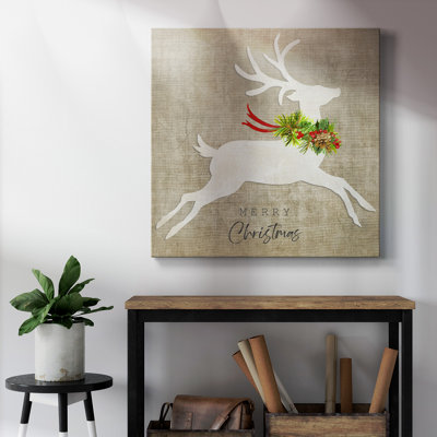 Toile tendue avec châssis I-Premium Flying Reindeer - prêt à accrocher