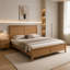 Lit plateforme en bois massif Seadrift - capacité de 650 lb, base réglable, sans sommier, finition bord de mer-1524605263-1538358045
