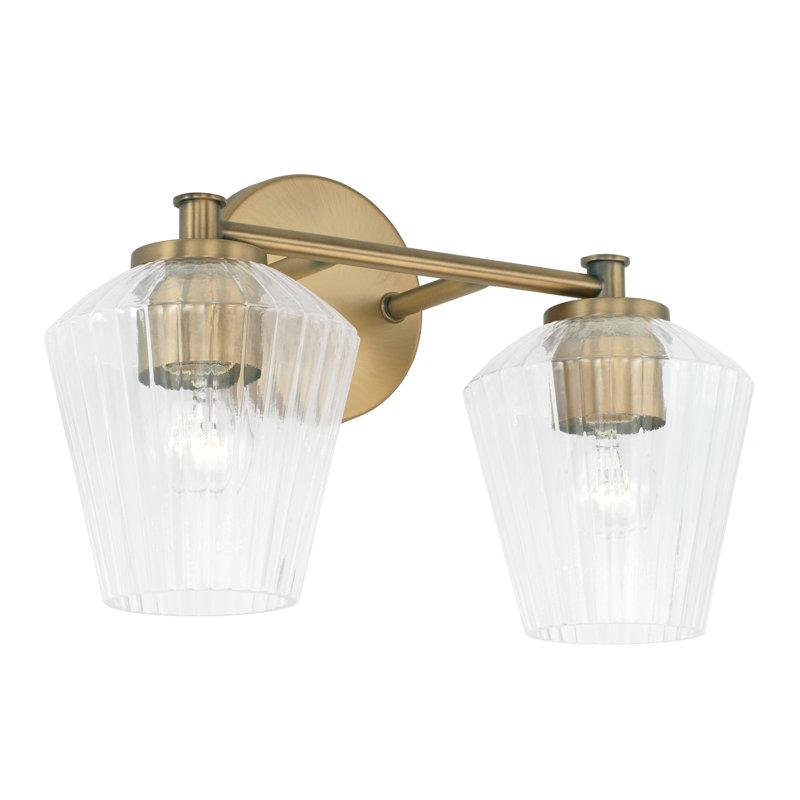 Éclairage de salle de bain à intensité variable 2 lumières Depner, Laiton
