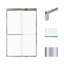 Frederick 45.75'' - 47'' W x 76'' H Bypass Semi-Frameless Shower Door with Frosted Glass-62265202