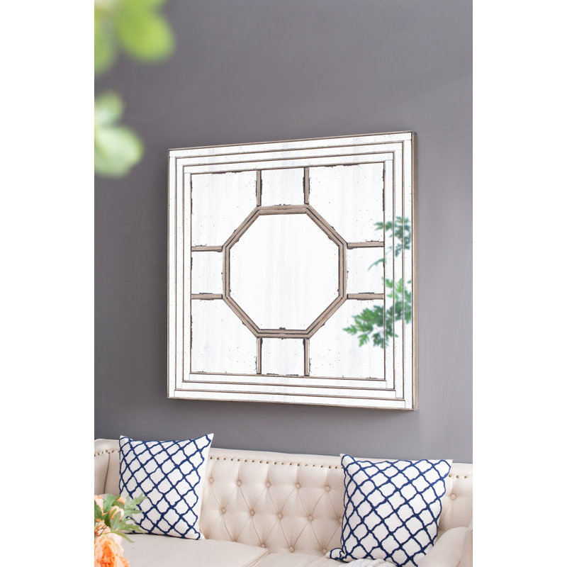 Antique Style Decorative Square Wall Mirror