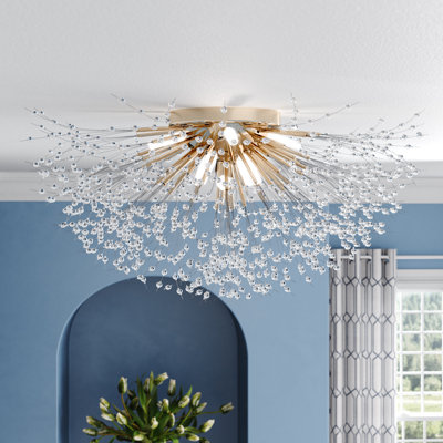 Luminaire Spoutnik encastré à 8 lumières 32,5 po Beuvron