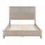 Base de lit en bois massif avec détails à grain vertical, durable et sans ressorts requis-2037327163