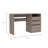 Dublin Three Drawer Computer Desk, One Shelf -Light Gray-1529675699