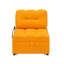 Un canapé convertible en tissu de 40,20 pouces de long, un canapé-lit convertible, pour le bureau d'un salon - orange-1427019551