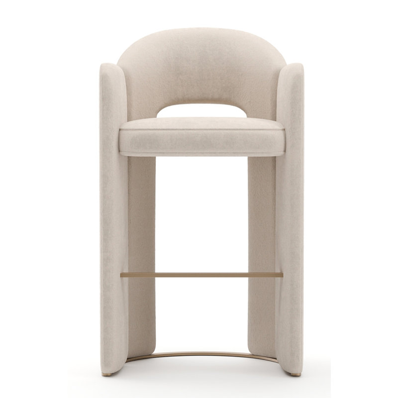 Overlap Bar Stool Ivory, Bar Stool (30” Seat Height)