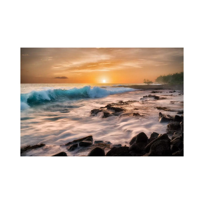 Hawaii Sunset by Dennis Frates - Wrapped Canvas Gallery-Wrapped Canvas Giclée, 20.32 cm H x 30.48 cm W