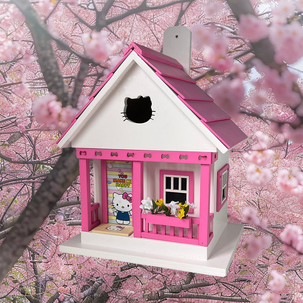 Home Bazaar Hello Kitty Birdhouse - You Make Me Happy - Wayfair Canada