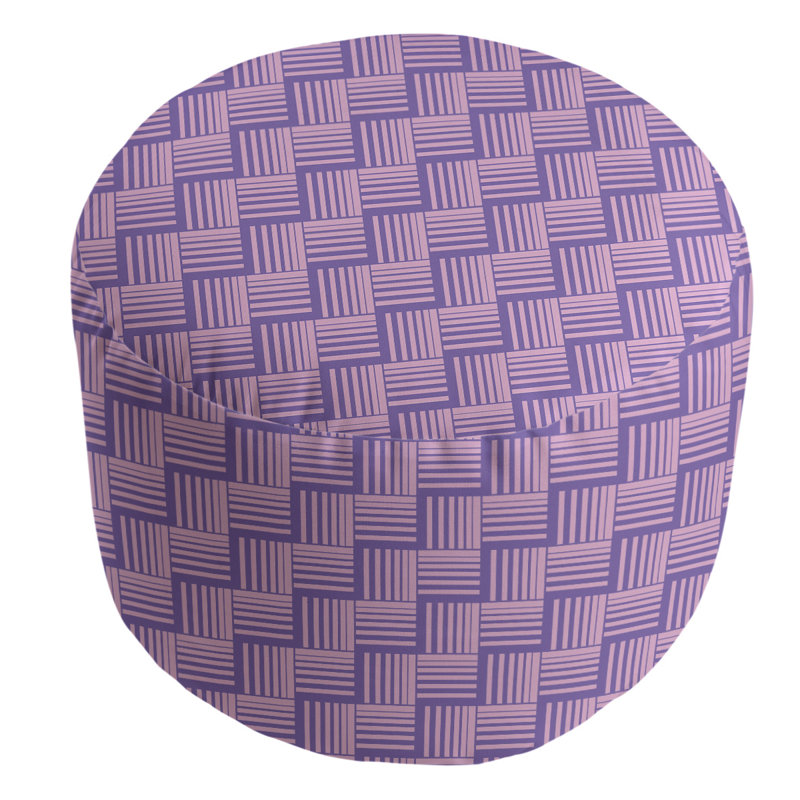 repose-pieds à rayures classic basketweave, Mauve / rose